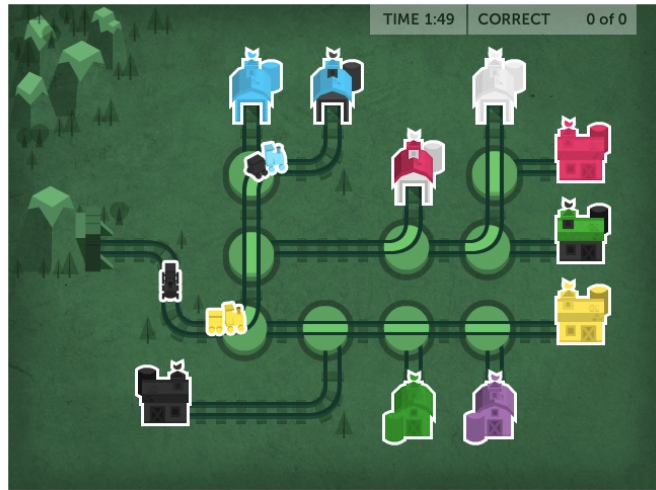 Train switching and pathfinding game inspired by Luma City screenshot